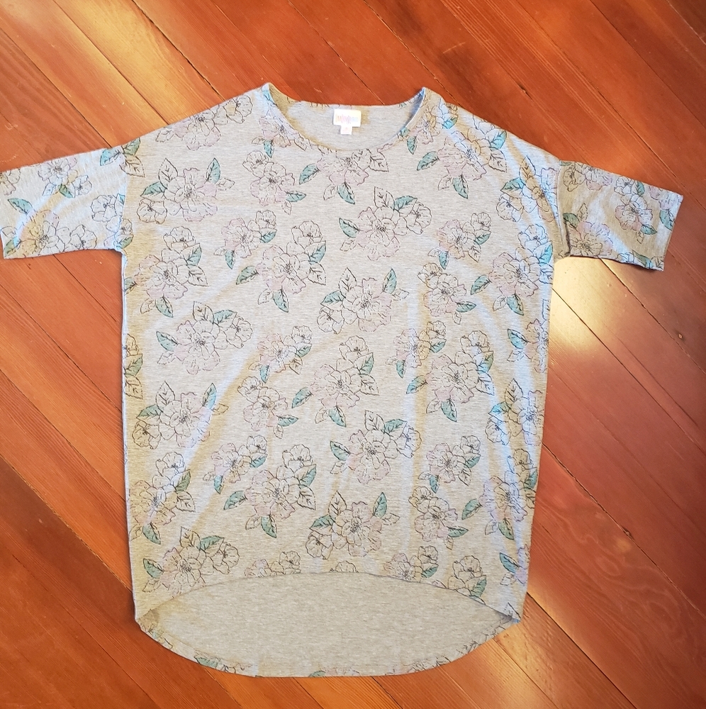 Grey floral tunic